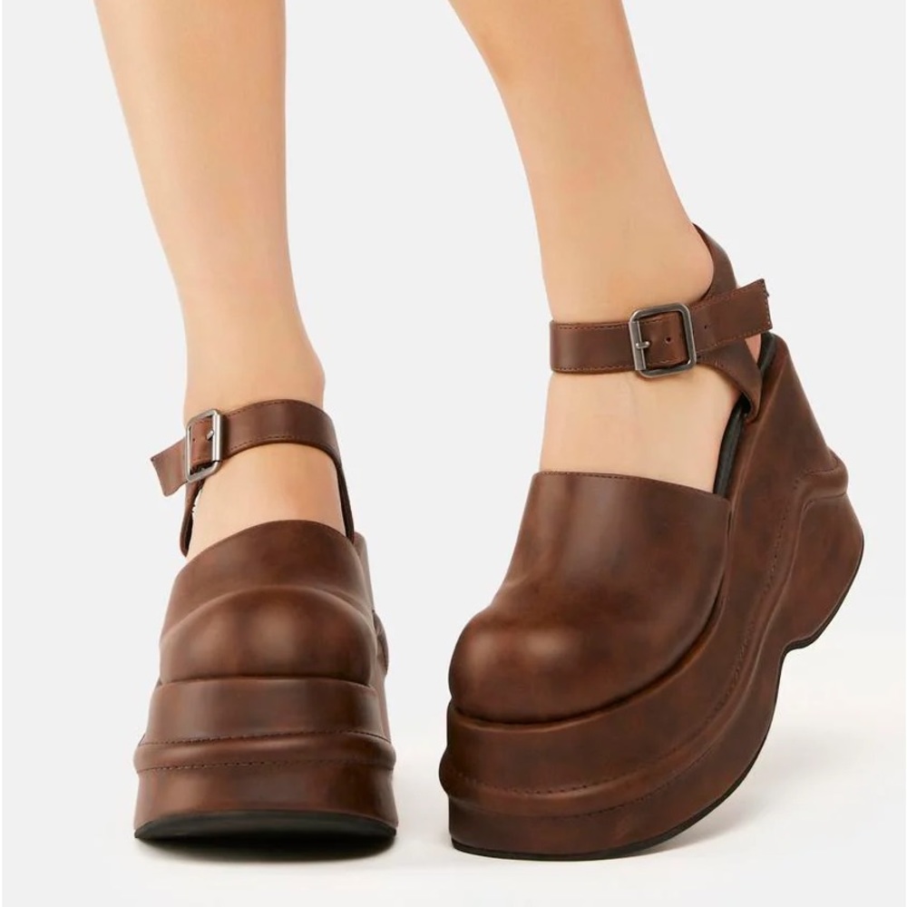 Catching Flights Platform Mule Sandals